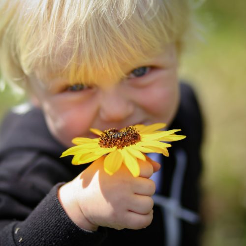 Blume mit Kind